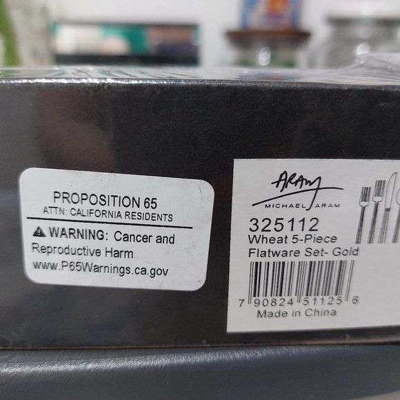 Michael Aram Wheat Gold Collection 5 piece place setting new in box - Picture 3 of 3